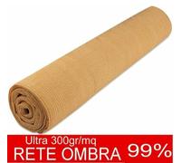 Rete Ombreggiante ULTRA 99% BEIGE Telo Vela Ombra Frangisole Frangivista 300Gr