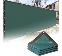 Rete ombreggiante verde scuro con occhielli, 90% protezione UV, copertura in rete, per uso esterno, patio, balcone, giardino, disponibile in 2 x 6 m, 3 x 5 m, 4 x 8 m, 5 x 20 m