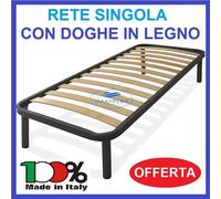 RETE ORTOPEDICA CON DOGHE SINGOLA A UNA 1 PIAZZA 80X190 PER LETTO E MATERASSO