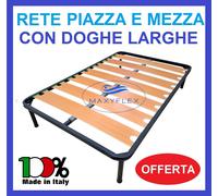 RETE ORTOPEDICA DOGHE LARGHE A UNA PIAZZA E MEZZA 120X190 x LETTO E MATERASSO