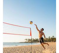Rete Pallavolo Altezza Regolabile Portatile Attrezzatura Sportiva Base Pesata