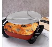 Rete paraschizzi in acciaio inox, per padelle, fornisce protezione dagli schizzi d'olio (33 cm)