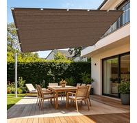 Rete Parasole 75 x 800 cm Traspirante Parasole Rettangolare con Occhielli per Esterno, Giardino, Balcone, Terrazzo, marrone