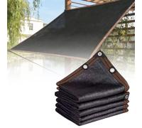 Rete parasole al 90%, rete parasole anti UV, design a maglia spessa nera, sei cuciture, asola allargata, serra, cortile, posto auto coperto(3mx7m(9.8ftx23ft))
