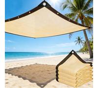 Rete Parasole con Occhielli 100 x 115 cm Rete Parasole Resistente Ai Raggi Uv, Traspirante, Antistrappo Ombreggiante per Tende da Sole per Piante Serra Fienile Canile, Color Crema
