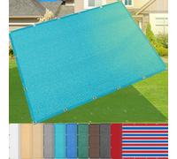 Rete parasole con occhielli, in HDPE, 185 g/m², protezione solare e UV, per cortili, serre, piscine e giardini, con tasso di ombreggiatura del 95%, 2 m x 9 m, colore blu