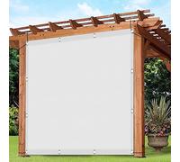 Rete parasole con protezione UV, 2 x 3,8 m, blocca il 98% dei raggi UV, resistente alle intemperie, con occhielli, per patio, balcone, terrazza, campeggio, facile installazione senza fori, colore
