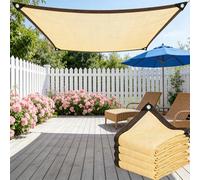 Rete Parasole da Giardino 100 x 115 cm Rete Parasole Resistente Ai Raggi Uv, Traspirante, Antistrappo Telone Ombreggiante per Piante Serra Fienile Canile, Color Crema