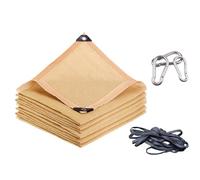 Rete parasole da giardino con occhielli, traspirante, per serra, patio, pergola e baldacchino esterno, include gancio e corda (7 m x 9 m)