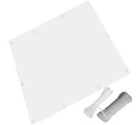 Rete parasole da giardino, protezione UV, 1 x 1 m, resistente agli strappi, con lacci di sicurezza, per campeggio, terrazza e giardino, resistente, colore: bianco