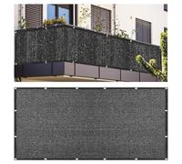 Rete parasole nera 180 g/m² - 2,5 m x 4 m, resistente ai raggi UV, con occhielli, per copertura di serre, balconi, terrazze, fattore di ombra 95%