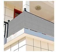 Rete parasole per balcone esterno, protezione UV, 1,2 x 4 m, HDPE, asole metalliche, opzioni di altezza 0,6-1,2 m, colore grigio, ideale per la protezione dei dati.