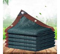 Rete parasole per esterni, traspirante, in tessuto HDPE resistente, con corda, verde scuro, ideale per balcone e piscina (4 x 10 m)