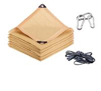 Rete parasole resistente con occhielli, in tessuto HDPE traspirante, per protezione esterna, giardino, terrazza e balcone, include gancio e corda (3 m x 8 m)