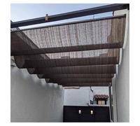 Rete parasole retrattile per patio e veranda, design ondulato a forma di U, tenda flessibile, soluzione perfetta per l'ombra della pergola per il relax all'aperto