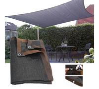 Rete parasole traspirante nera per giardino, pergola, balcone e serra, protezione UV con occhielli, 4 x 7 m, per orto e patio