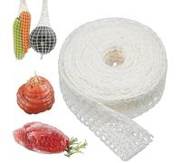 Rete per Affumicare 5 m con 16 Fori, Rete Elastica Alimentare Resistente Alte Temperature per Prosciutto Involtini Arrosti e Cottura