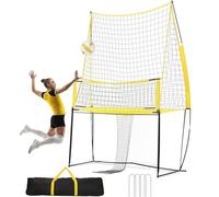 Rete per allenamento pallavolo 2 in 1, altezza regolabile, per esercitarsi a colpire la rete, portatile, facile da installare per il cortile