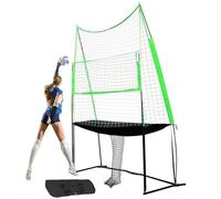 Rete per allenamento pallavolo 2 in 1, altezza regolabile, per esercitarsi a colpire la rete, portatile, facile da installare per il cortile