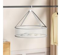 Rete per asciugare vestiti per lana, maglioni, calzini, biancheria intima, cuscini, bambole, senza pieghe e pieghevole, a rete piatta, con gancio antivento (52 cm, strato singolo)