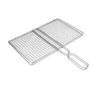 Rete Per Barbecue 1 pz Rete for barbecue in ferro argentato Morsetto for rete pratica for verdure Rete for pesce grigliato di lunga durata Utensili for barbecue Cucina Sala da pranzo(22*40cm)