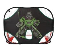 Rete per bersaglio da hockey su ghiaccio, 80 x 60 x 50 cm, design portiere con tasche angolari, tessuto Oxford, per allenamento di giovani e adulti
