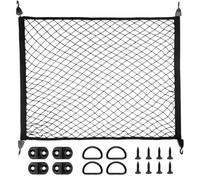 Rete per Cani Auto Portaoggetti Bagagliaio, Rete Elastica, Elastico con 4 Ganci 8 Vite, Rete Soffitto Tetto Organizer, Truck Tronco Reti Car Van, Universale Rete Bagagliaio Auto per SUV e Camion