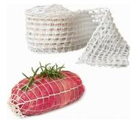 Rete per carne in cotone da 3 m per affumicare, insaccati, arrostire e cucinare, rete elastica per alimenti per cucina e barbecue