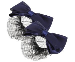 Rete per Chignon 2 Pezzi Fiocco Blu per Donne | Ordinaria Cura dei Capelli, Look Curato, per Danzatrici e Professioniste, Vita Quotidiana e Scuola