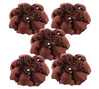 Rete per Chignon 5 Pezzi Marrone, Discreta e Invisibile | Controllo dei Chioma Ribelli, Mantiene la Forma, per Spettacoli e Pattinaggio, Adatta a Chignon e Trecce