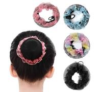 Rete per Chignon Danza Bambina Set di 4 Retine Elastiche per Capelli Accessori Tinta unita per Ballerine Ginnastica Saggio Festa di Compleanno Retine per capelli chignon Bambina