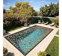 Rete Per Copertura Piscina,Telone Rettangolare Per Piscina con Occhielli | Robusto telone per piscina,Per Tenere A Bada Le Foglie E I Detriti Caduti Leggero e Facile da Riporre(4x10m(13x32.8ft))