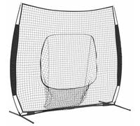 Rete per esercizi di baseball, 250 x 106 x 209 cm, rete da allenamento per baseball e softball, con borsa per il trasporto, per giardino e campo sportivo, nero
