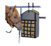 Rete Per Fieno Cavalli Reti da fieno Sacchi for alimentazione lenta for cavalli e capre Tessuto Oxford Design frontale Ampia apertura Facile riempire Appendere(Light Grey)