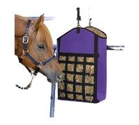 Rete Per Fieno Cavalli Reti da fieno Sacchi for alimentazione lenta for cavalli e capre Tessuto Oxford Design frontale Ampia apertura Facile riempire Appendere(Blue)