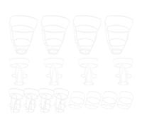 Rete per Flacone di Infusione Bianca 20 Pezzi, Plastico | 4 Misure 50ml 100ml 250ml 500ml, per Clinica e Casa, Struttura Riutilizzabile
