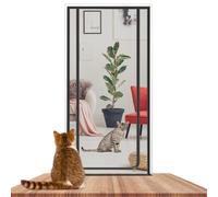 Rete per gatti per balcone, gatto, rete per animali domestici, con chiusura lampo, per soggiorno, camera da letto, cucina, terrazza, porta a rete (90 x 200 cm)