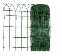Rete per Giadino con Bordo Superiore ad Arco, Ornamentale | Rete Recinzione Plastificata Antiruggine | Due Altezze e Lunghezze fino a 25 m - Verde - 40 cm x 25 m
