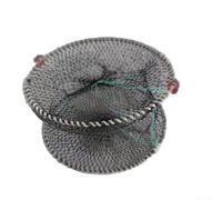 Rete per granchi, rinforzata, pieghevole, per granchi, gamberetti ed esche, con finitura zincata e pieghevole salvaspazio (45 x 25)