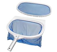 Rete per la pulizia dello stagno a maglia fine 2 in 1, reti per laghetti per pesci, resistente, rete per skimmer con kit di pulizia per la cura dei pali, accessori per piscina, cattura foglie con rete