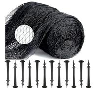 Rete per laghetto resistente 4 x 10 m per Koi, copertura in rete per pesci, durevole e resistente per foglie, rete antiuccello, balconi contro piccioni, gatti e predatori