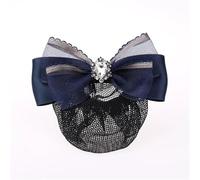 Rete Per Panini Da Donna Fiocco Carriera Testa Fiore Banca Assistente Di Volo Infermiera Piastra Retina For Capelli(Blue)