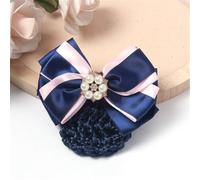 Rete Per Panini Da Donna Retina for capelli da assistente di volo, retina for capelli da lavoro, copricapo con fiocco da carriera(Colour 4)