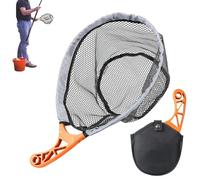 Rete per pesca a mosca, pieghevole, piccola, con borsa per la conservazione di pesce e salmone, per fiume, lago, acqua , acqua salata, kayak, barca