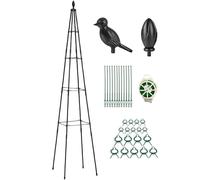 Rete per piante rampicanti da esterno - Gabbia di supporto per piante con telaio ad A, altezza 160 cm, telaio da giardino regolabile in altezza per fiori, frutta, verdura, strumento