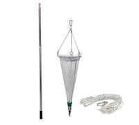 Rete per plancton, rete sperimentale in nylon con asta telescopica per stagno, serbatoio, fiume, resistente, Φ 21 cm