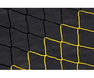 Rete per porta da calcio POWERSHOT - 5 x 2 m - bianco - spessore 4 mm- (nero/giallo)