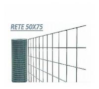 RETE PER RECINZIONE 50X75 ROTOLO 1,75X25MT CM 175H ZINCATA ELETTROSALDATA MM 1,7