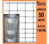 Rete per recinzione metallica elettrosaldata zincata x pollaio pastorale h 100