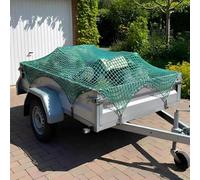 Rete per Rimorchio, Poliestere rinforzato, Rete per Carrello Rimorchio Con ganci, Anti-groviglio, Cargo Net a Maglia Fine per Fissare il Carico (Verde, 200 × 300 cm)